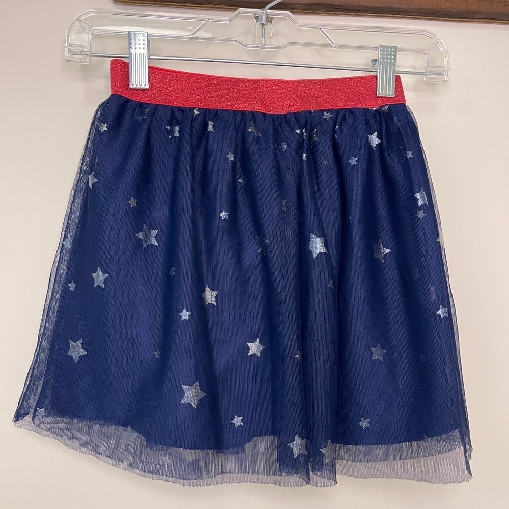 ⚡️3/$20⚡️Cat & Jack: Girls Red, Blue, Silver Star Tulle Skirt,Size M (7/8)